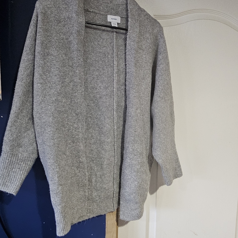Cozy Gray Knit Cardigan